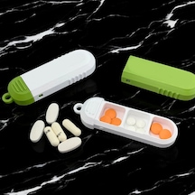 Taşınabilir 3 Bölmeli Hap Kutusu 2li Set