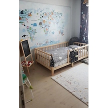 ENJOY LIFE TASARIM Montessori Bebek Ve Çocuk Karyolası Doğal Ahş Kahverengi