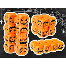 3d Baskı Balkabağı Zincir Fidget Oyuncak Katlanır Burgu Stres Atma Duyusal Anti Stres Oyuncak Turuncu