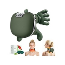 Isılı Kablosuz Boyun Masaj Aleti, Biyonik Isıtmalı Masaj Aleti, Parmaklarla Taşınabilir Shiatsu Boyun Ve Sırt Masaj Aleti, Boyun Ve Omuz İçin 4d Yoğurma Ve Derin Doku Masajı