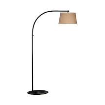 RİOLİGHT RETRO,KREM KUMAŞ,SİYAH METAL GÖVDE LAMBADER KÖŞE LAMBASI
