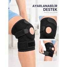 Ligamentli Diz Desteği Kısa Dizlik Ayarlanabilir Cırtlı Açık Patella Tasarım - Lisinya