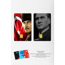 Atatürk 2li Özel Tasarımlı Kart Kaplama Sticker Set1 Standart