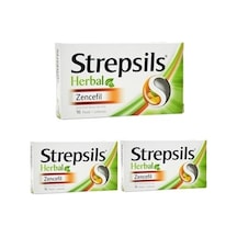 Strepsils Herbal Zencefil Aromalı 16 Pastil 3'lü