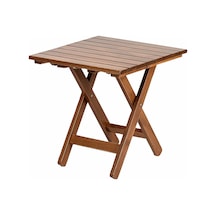 Bahçeme Kaş 50X50 Katlanır Ahşap Bahçe Balkon Sehpası-