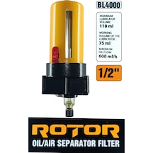 Bl4000 Kompresör Yağ Filtresi 1/2", Yağ Akışı 600 Ml/saat