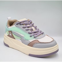 United Colors Of Benetton Benetton 10000 Beyaz Lila Kadın Sneaker Spor Ayakkabı Beyaz - Lila