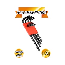Siyah Yıldız Torx Allen 9 Parça Alyan Seti Cr-v