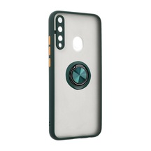 Huawei P40 Lite E Montreal Yüzüklü Silikon Kapak - Yeşil