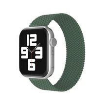 Apple Watch 38mm Uyumlu Ayarlı Solo Silikon Kordon - Haki Yeşil Ahşap