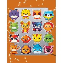 Cute Animal Temalı Sticker Seti Laptop Ajanda Pc Tablet Telefon Defter Etiket Bullet Journal Diğer