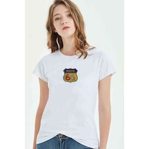 Route 66 Baskılı Beyaz Kadın Tshirt