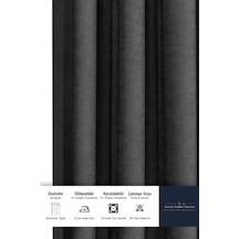 Fabric Safir Ekstrafor Büzgülü Kadife Dokulu Yüksek Kaliteli Tek Kanat Fon Perde 250 X 250 50 x 22