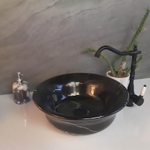 Toros Siyah Elegant Çanak Lavabo