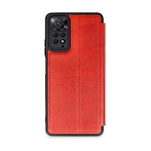 Xiaomi Redmi Note 12 Pro 4g Kılıf Flip Cover - Kırmızı -