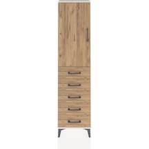 Arges Dolap 2 Raflı 5 Çekmeceli Tek Kapaklı 44x30x182 Aytaşı-çam Aytaşı