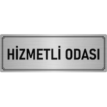 Özarslan Dizayn Metal Yönlendirme Levhası Departman Kapı İsimliği Hizmetli Odası 5x20 Cm Gümüş Renk