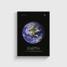 Nasa Earth Tablo Çerçeveli Poster Duvar Dekorasyonu Siyah Çerçeveli Tablo Siyah Çerçeveli Tablo Dn11d130sıyah