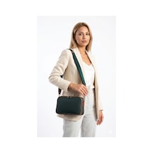 Just Polo Kadın Yeşil-taba 5 Bölmeli Omuz Ve Çapraz Askılı Çantası-bd6000