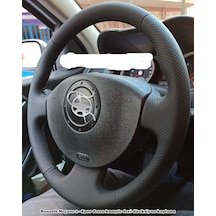 Renault Megane 2 -SADECE DERİSİ SÖKÜLEREK YAPILMAYA UYGUN  Spor desen komple direksiyon kılıfı