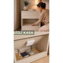 Gizli Komodin - Kasalı Komodin - Gizli Bölmeli Komodin - Akıllı Kasa - Komodin- Gizli Çekmece Komdin- Gizli Kasa Komodin- Kartlı Komodin Traverten