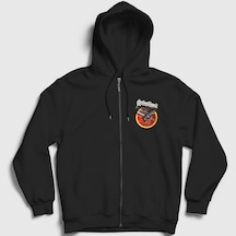 Presmono Unisex Vengeance Judas Priest Fermuarlı Kapüşonlu Sweatshirt Siyah