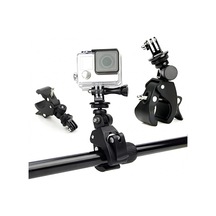Evrensel Alüminyum Alaşımlı Aksiyon Kamerası Montaj Kelepçesi, 360 Döner, Motosiklet Ve Bisiklet Gopro Hero 11/10/9/8/7/6/5, Insta360, Akaso, Dji Osmo Action, Pocket İle Uyumlu, Siyah