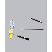 Işıklı Elektrik Kontrol Kalemi 110-220v Nikel Kaplama Neon Model 55491842
