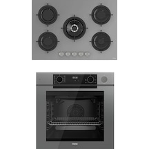 Ferre Steam Plus 75 Serisi QEP64CPR-RS038 2li Cam Ankastre Set