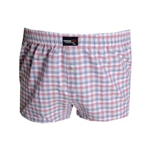 Mode Xl Büyük Beden Erkek Boxer Desenli Poplin 6348 Ekru 001