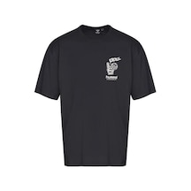 Hummel Tropico Erkek Siyah Yuvarlak Yaka Tişört Siyah
