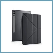 Bezos Samsung Galaxy X510 Tab S9 Fe 11 Kılıf Kalemlikli Mars Tablet Kılıfı - Siyah Mbt06