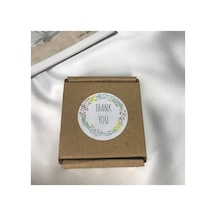 Thank You Çelenk Çiçek Mat Etiket Memnuniyet Serisi Adesivo 4 Cm - 40 Adet Çok Renkli