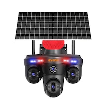 Av-s439 3 Lens 3ptz Güneş Enerjili Solar 4g Sim Kartlı Kamera