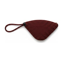 Efw Rome Handmade Hasır Clutch Çanta Bordo