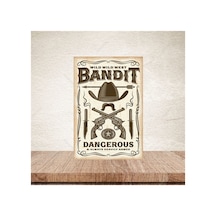Bandit Dangerous 20-30 Cm Retro Ahşap Poster Çok Renkli - 743299956 Çok Renkli