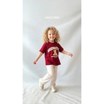 Baby Lory Kids Store Kız Çocuk Ayıcık Detaylı Takım Bordo - Krem