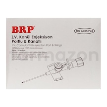 Brp I.V Portlu ve Kanatlı Kanül Enjeksiyon 22 G Mavi 100lü