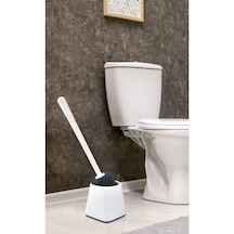 Sas Silikon Wc Tuvalet Banyo Fırçası Klozet Fırçası Kare Beyaz