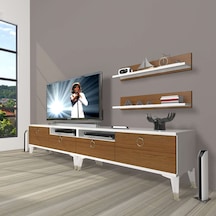 Decoraktiv Eko 220r Mdf Gold Tv Ünitesi Tv Sehpası Beyaz - Siyah