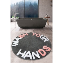 Wash Füme 90X90 Cm Banyo Paspası, Banyo Halısı