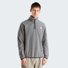 The North Face M Mountain Athletics Glacier 1/4 Zip Fl Erkek Polar-34086 Gri