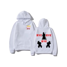 Tarzsokak Beyaz Unisex Retro Hoodie Bebek Komik Yeni Trend Giyim Yüksek Sokak Rahat Kari