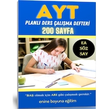 Ayt Planlı Ders Çalışma Defteri 200 Sayfa