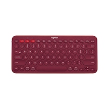 Logitech K380 Bluetooth Multimedya Türkçe Q Klavye Kırmızı