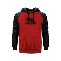 Black Tree Lake Kırmızı Renk Reglan Kol Sweatshirt Kırmızı