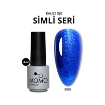 Momo Professional Kalıcı Oje S036 Simli Saks Mavi 4 Ml