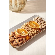 Karaca Loren Dekoratif Tepsi 25x12 cm Gümüş