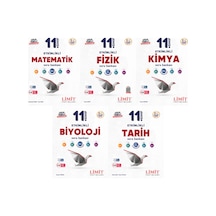 Limit 2027 11. Sınıf Matematik + Fizik + Kimya + Biyoloji + Tarih Soru Bankası Seti 5 Kitap Maarif Model