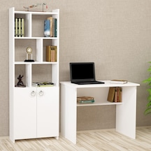 Kalenderdekor1 Kalender Dekor Ellen Mayra 90 Cm Çalışma Masası Takımı Beyaz